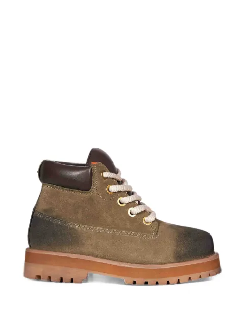 PDF Strada leather-trimmed nubuck boots