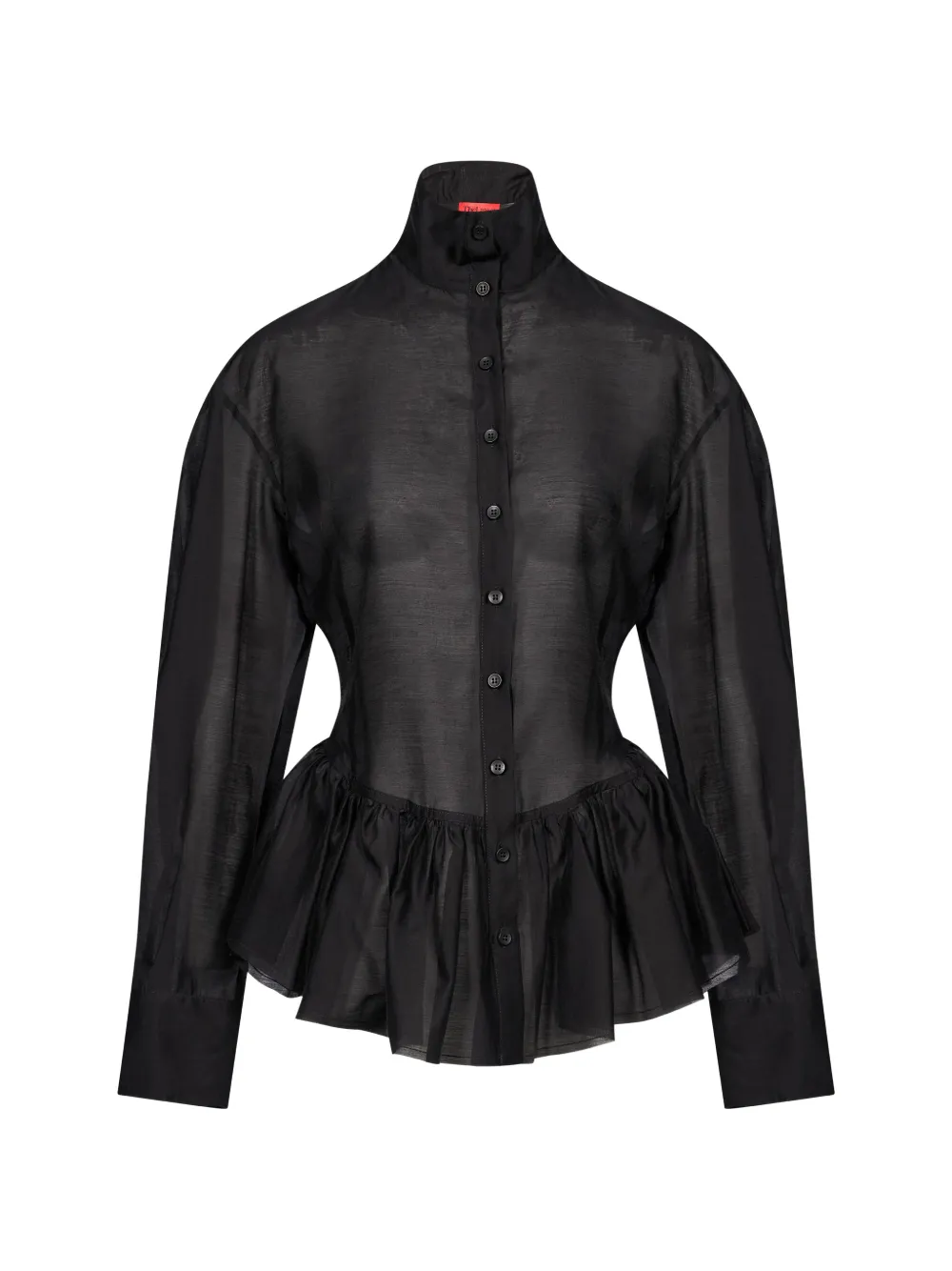 THELATEST Elaine ruffled peplum shirt - Schwarz