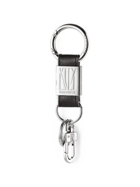 SABOTEUR logo-plaque leather keyring