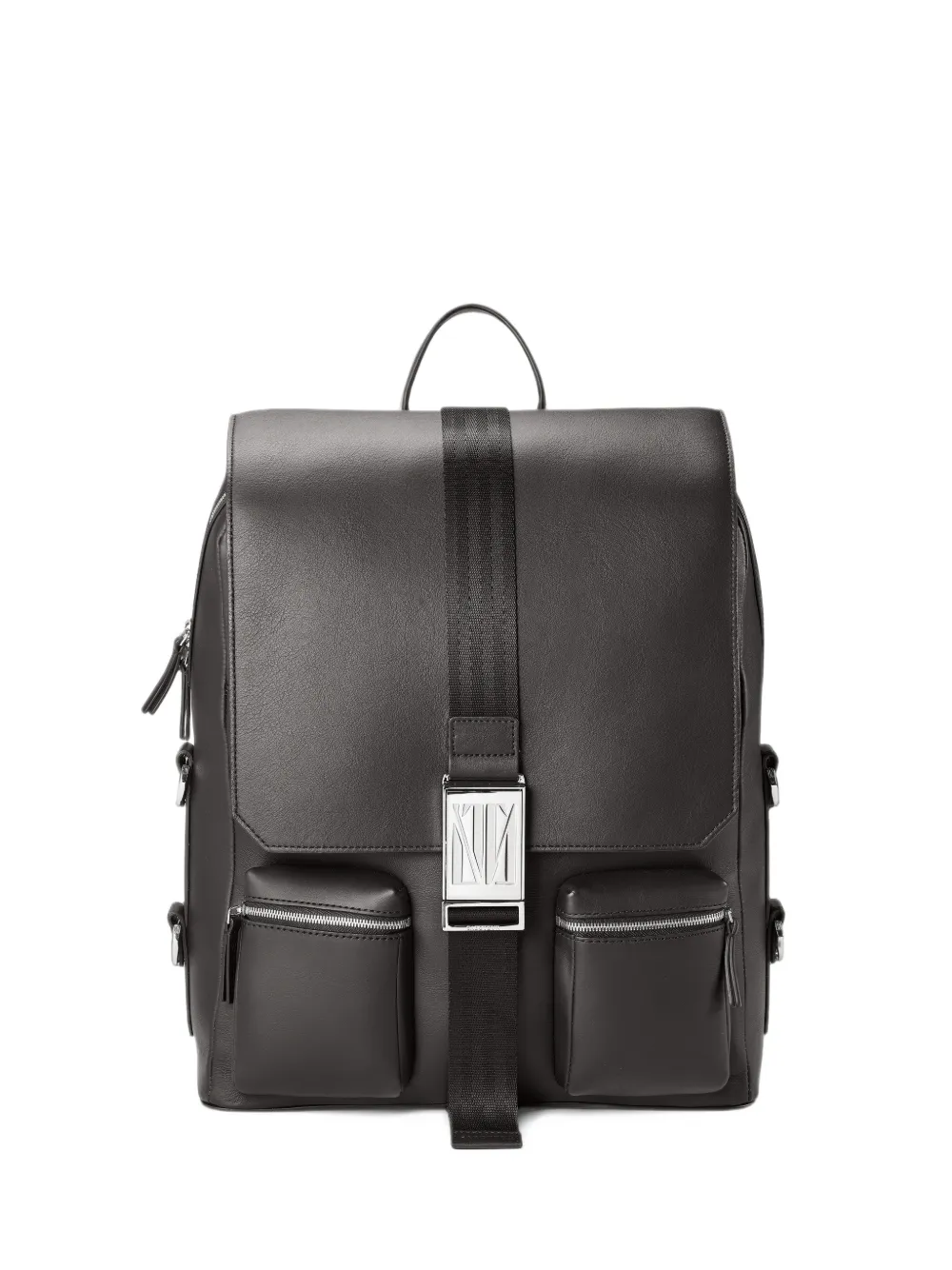 SABOTEUR buckle-fastening leather backpack - Schwarz