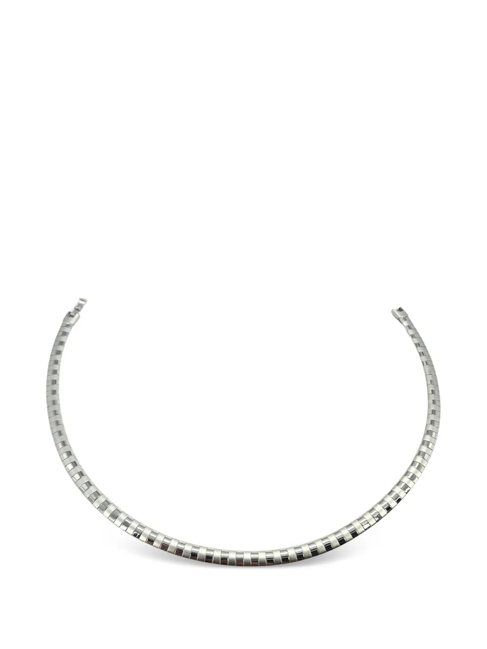 Madison Maison Collana con colletto segmentato anni '80 - Argento