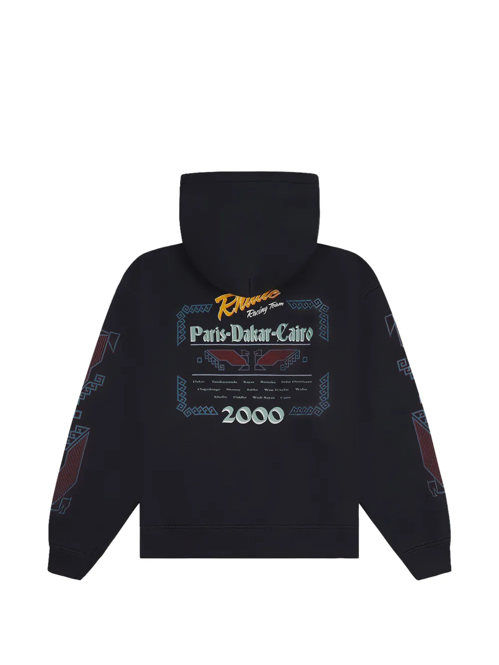 RHUDE Legends Of Dakar hoodie Zwart