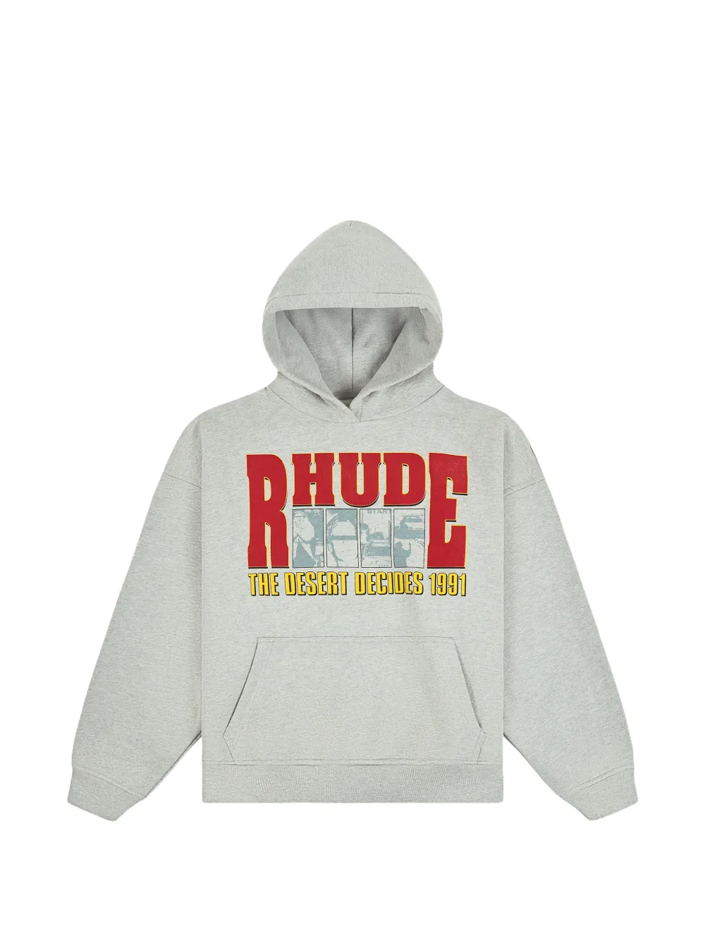 RHUDE logo-print hoodie – Grey