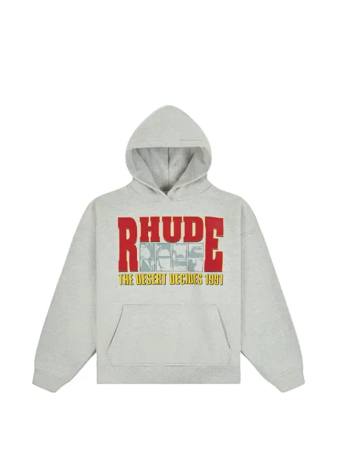RHUDE logo-print hoodie