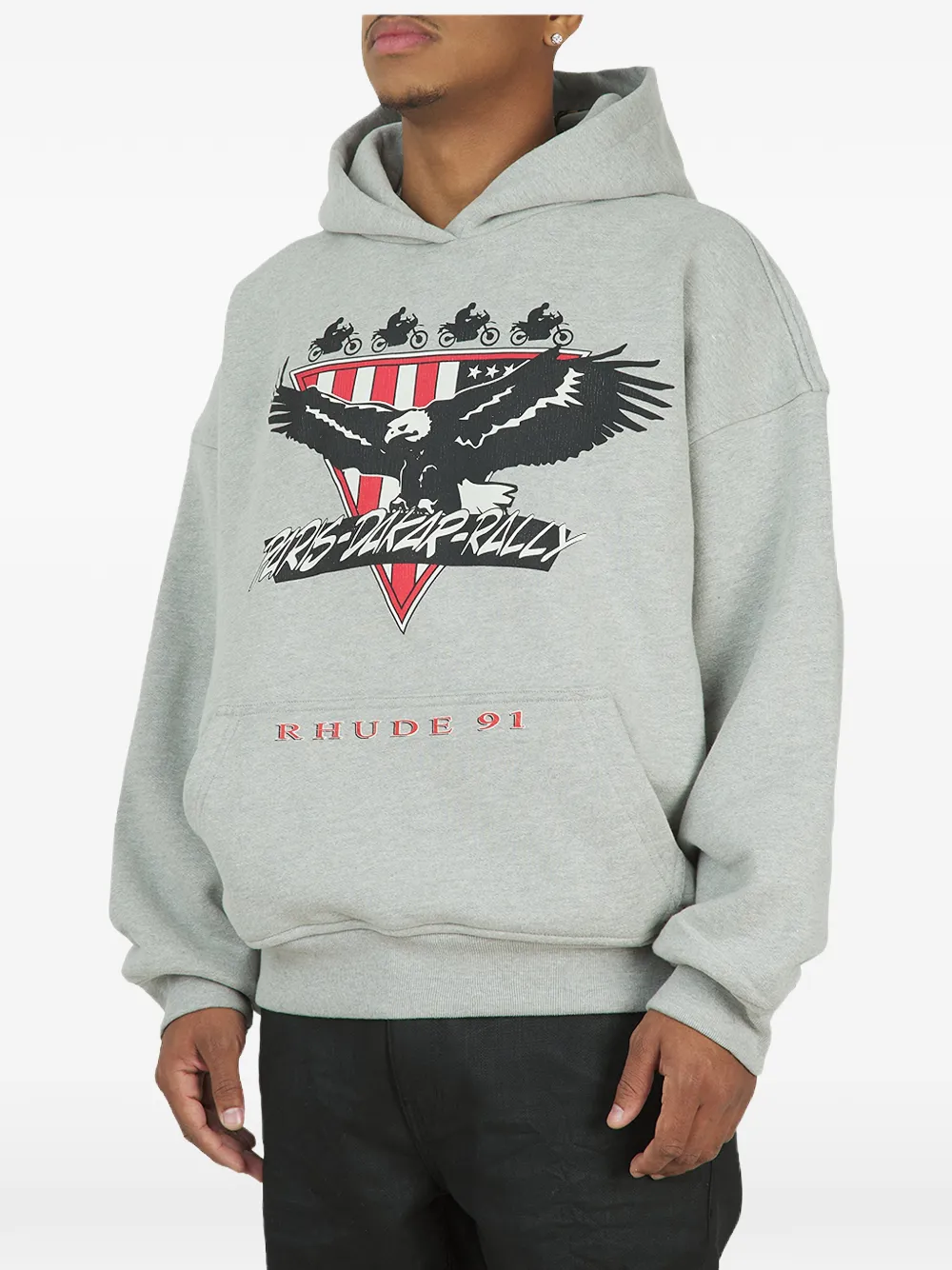 RHUDE Stage Racing hoodie Grijs