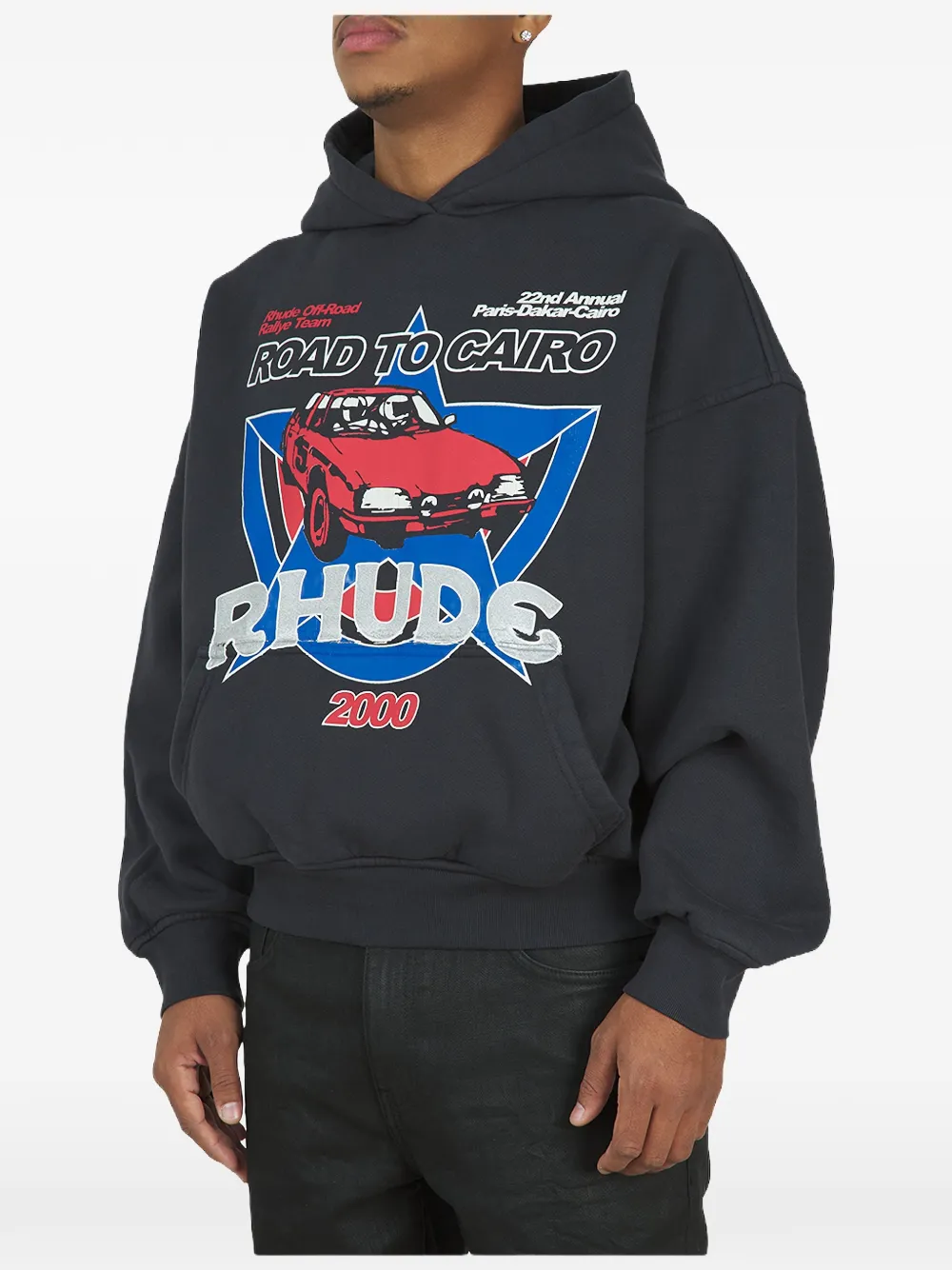 RHUDE Road To Cairo hoodie Zwart
