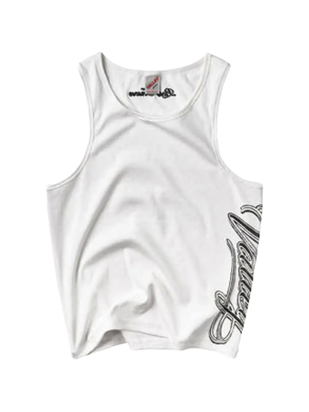 Vale Cursive logo-print tank top - Bianco