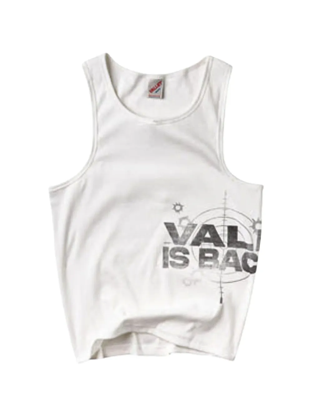 Vale slogan-print tank top - Bianco