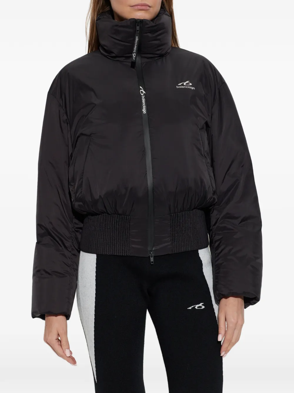 Balenciaga Bodies cropped donsjack Zwart