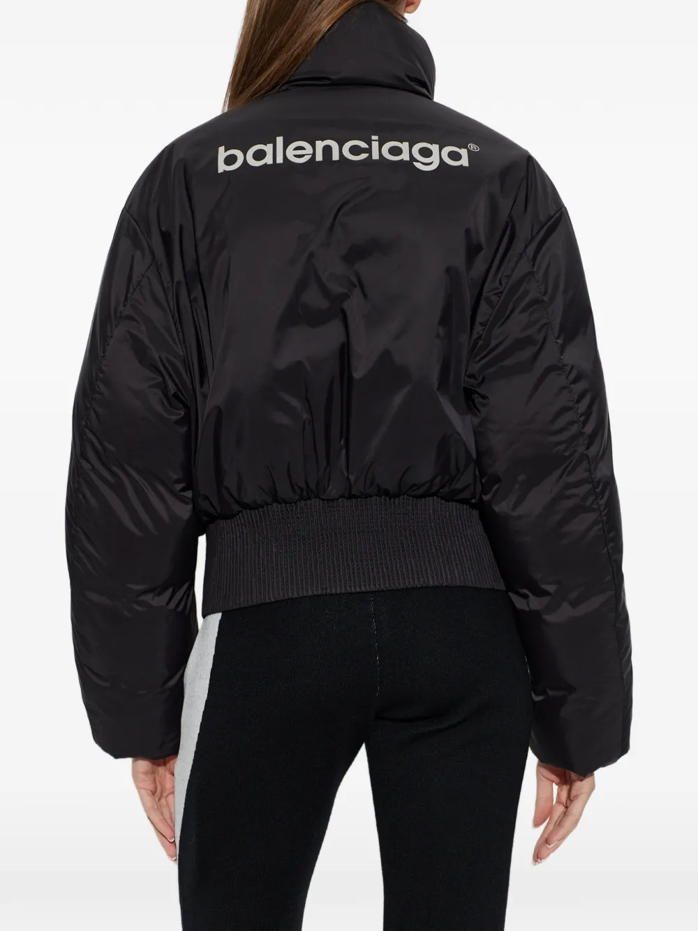 Balenciaga Bodies cropped donsjack Zwart