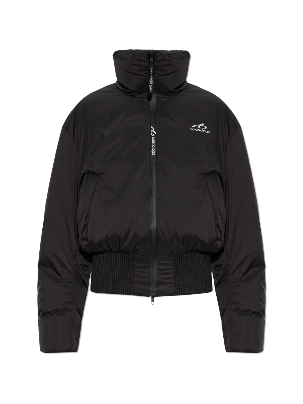 Balenciaga bodies cropped puffer in black - Nero
