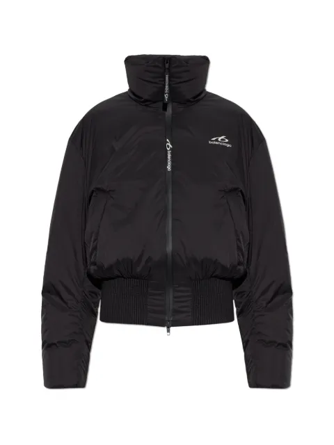 Balenciaga bodies cropped puffer in black