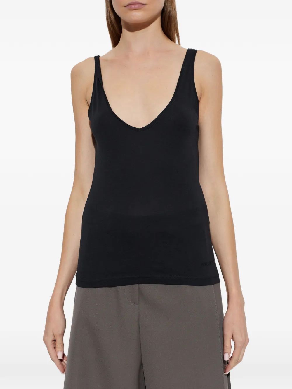 Balenciaga Tanktop met V-hals Zwart