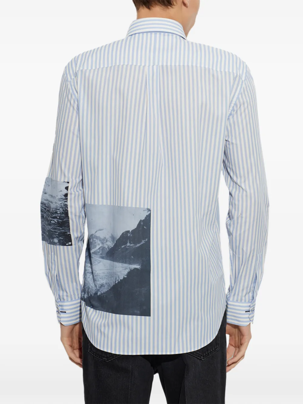 Paul Smith Gestreept overhemd met grafische print Wit