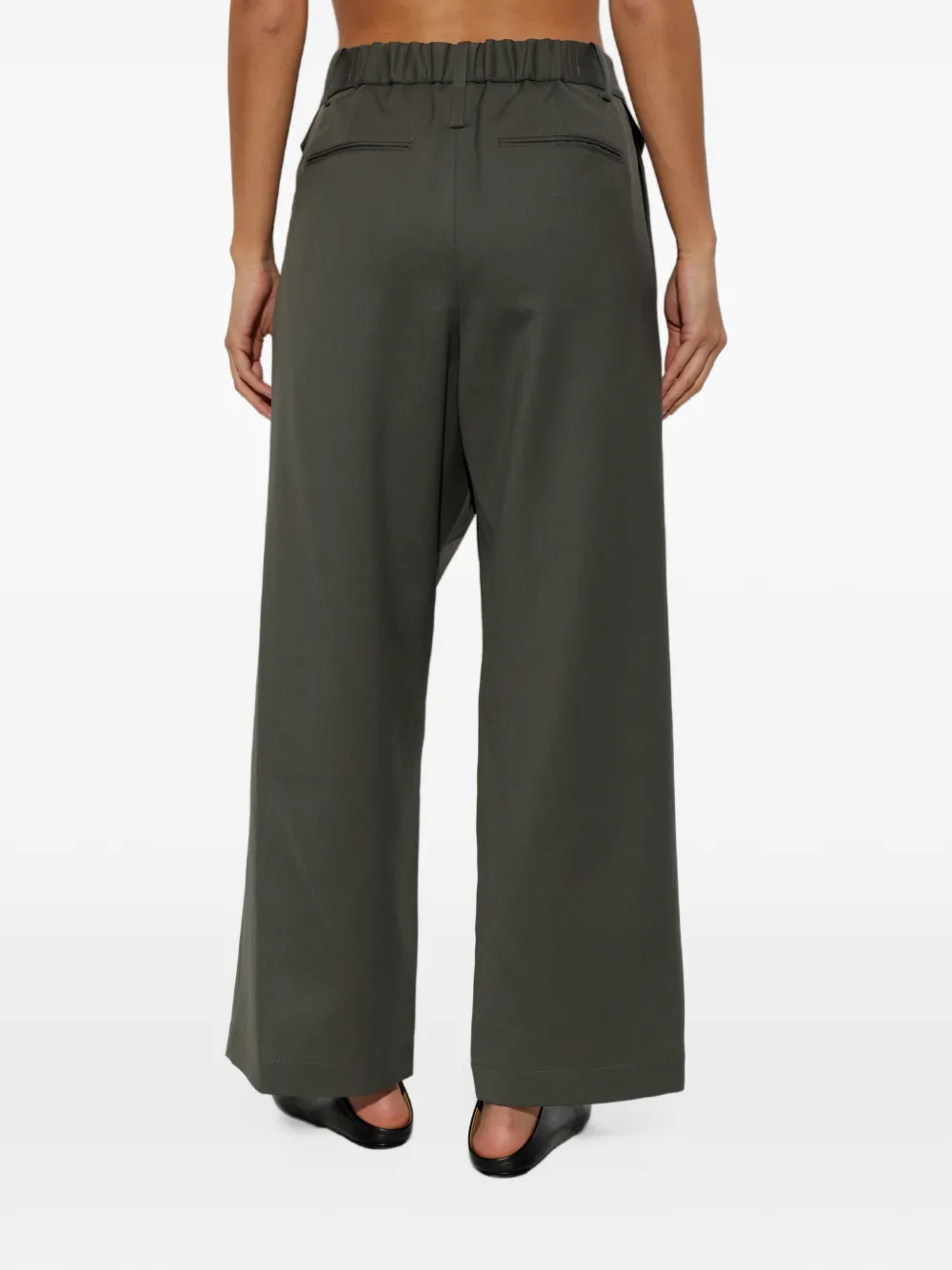 Issey Miyake Plooibroek met wikkelvoorkant Groen