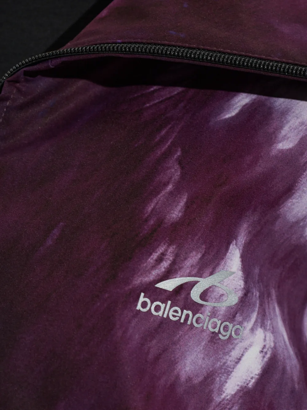 Balenciaga tie-dye wide-collar jacket Paars