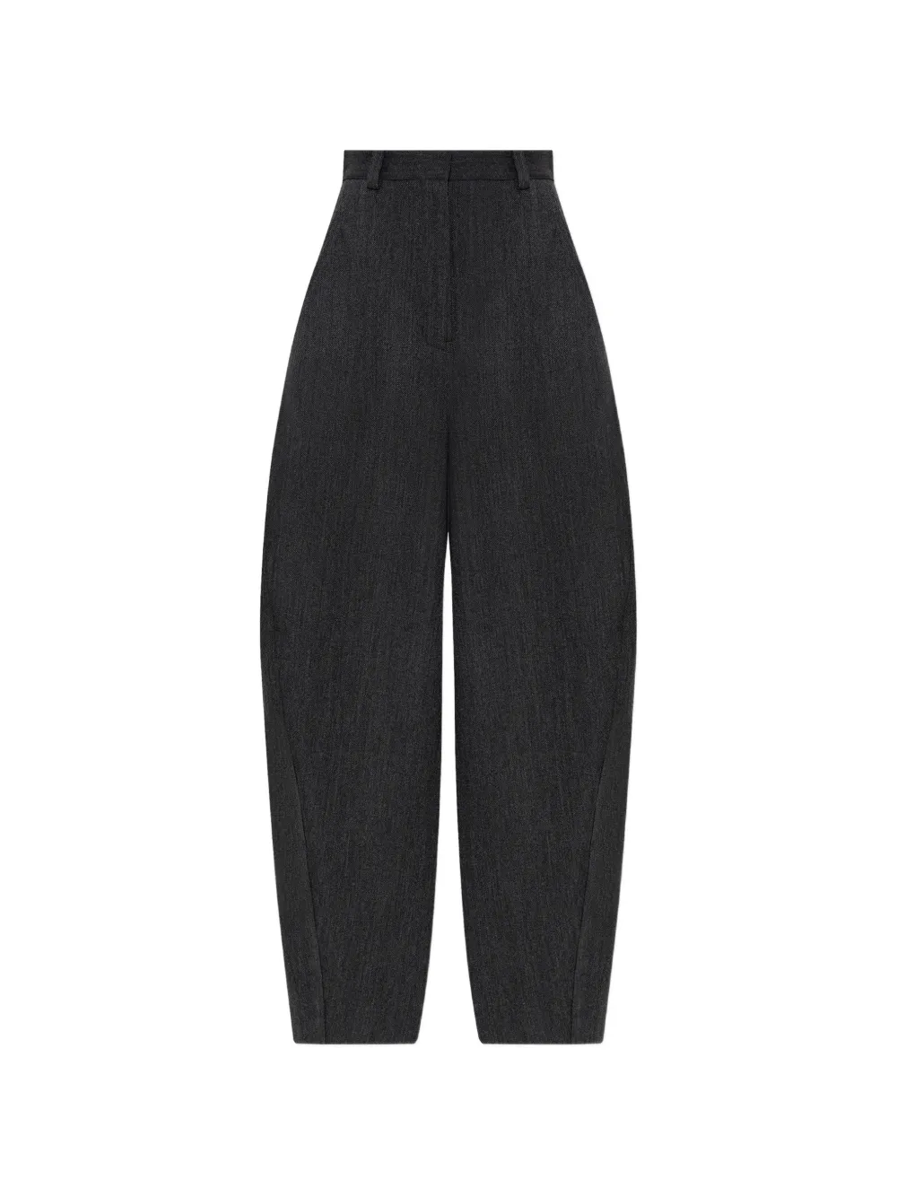 Balenciaga high-waist barrel pants in dark grey - Gris