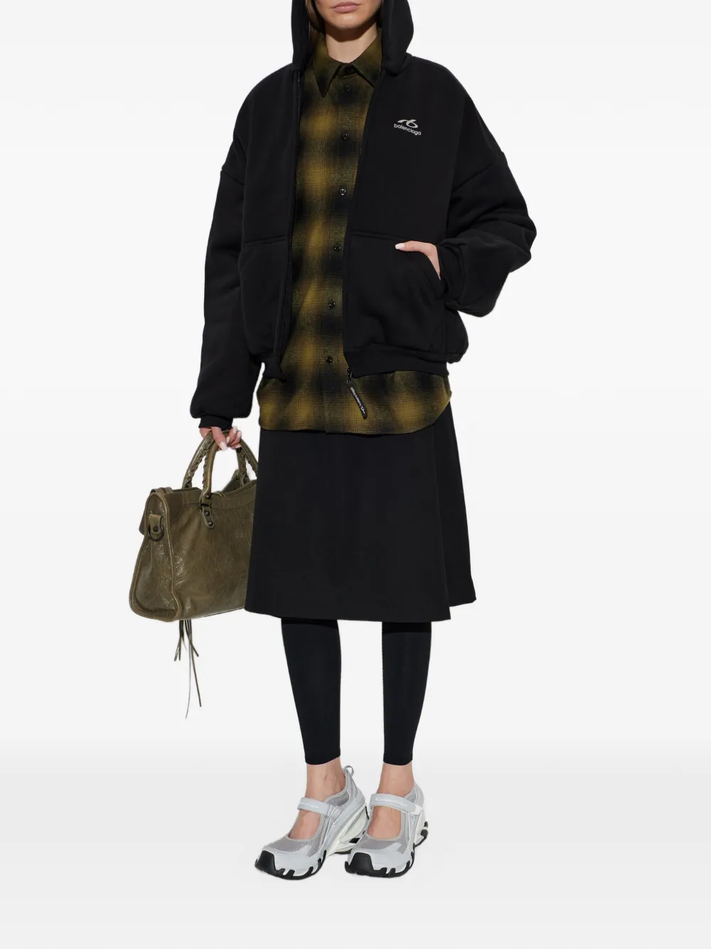 Balenciaga Geruit overhemd Groen