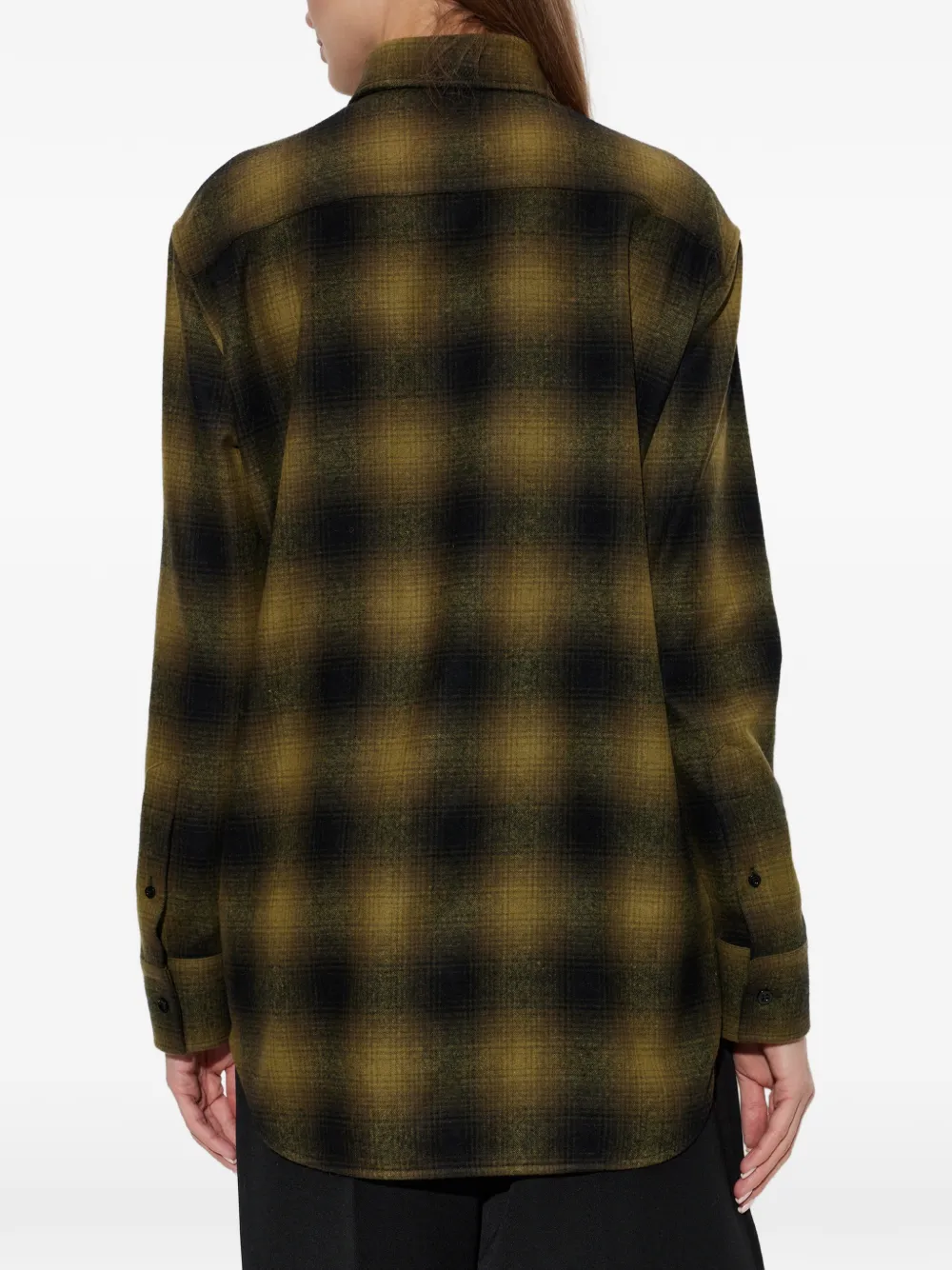 Balenciaga Geruit overhemd Groen