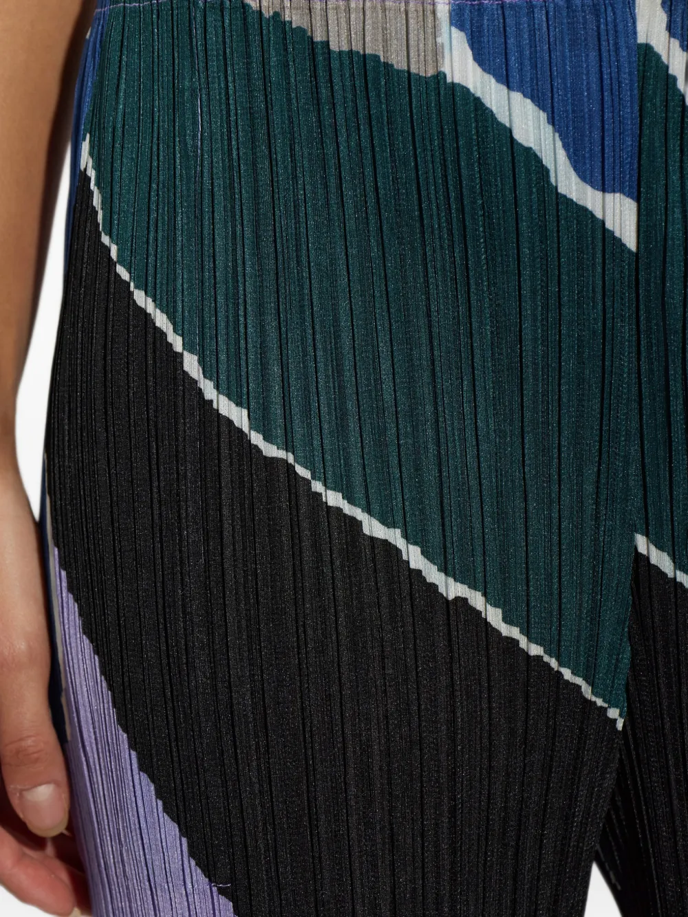 Pleats Please Issey Miyake Surprise! plooibroek met abstract patroon Paars