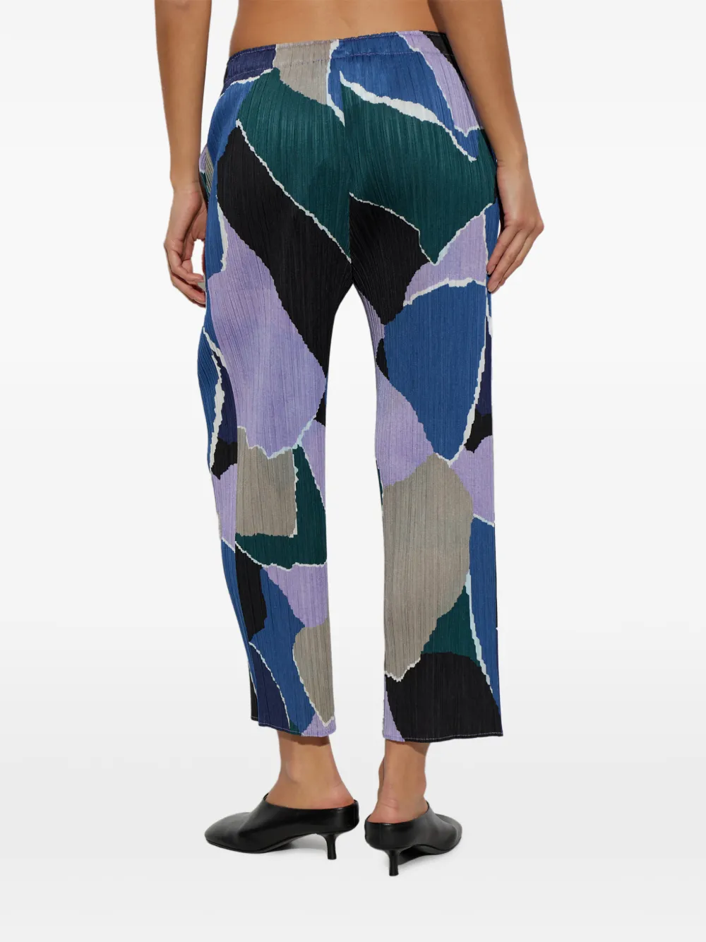 Pleats Please Issey Miyake Surprise! plooibroek met abstract patroon Paars