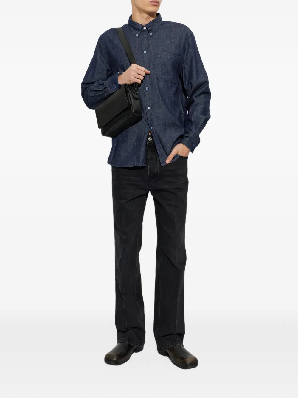 PS Paul Smith Denim overhemd Blauw
