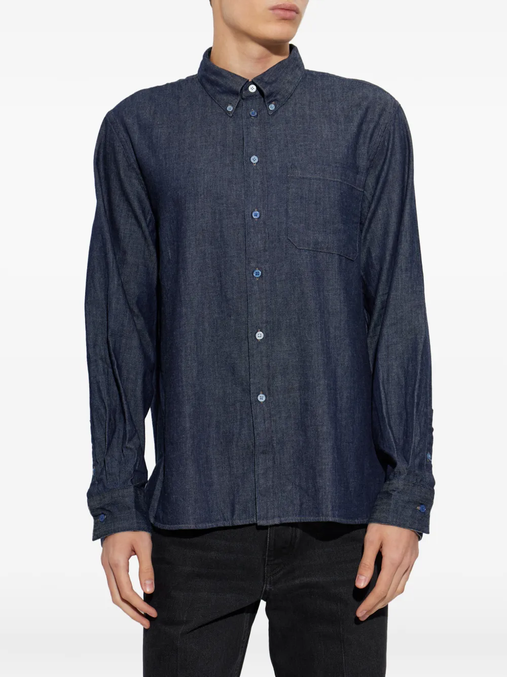 PS Paul Smith Denim overhemd Blauw