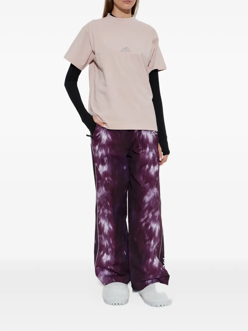Balenciaga Skiwear T-shirt met logo-print Roze