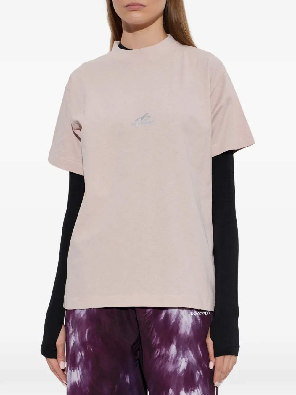 Balenciaga Skiwear T-shirt met logo-print Roze