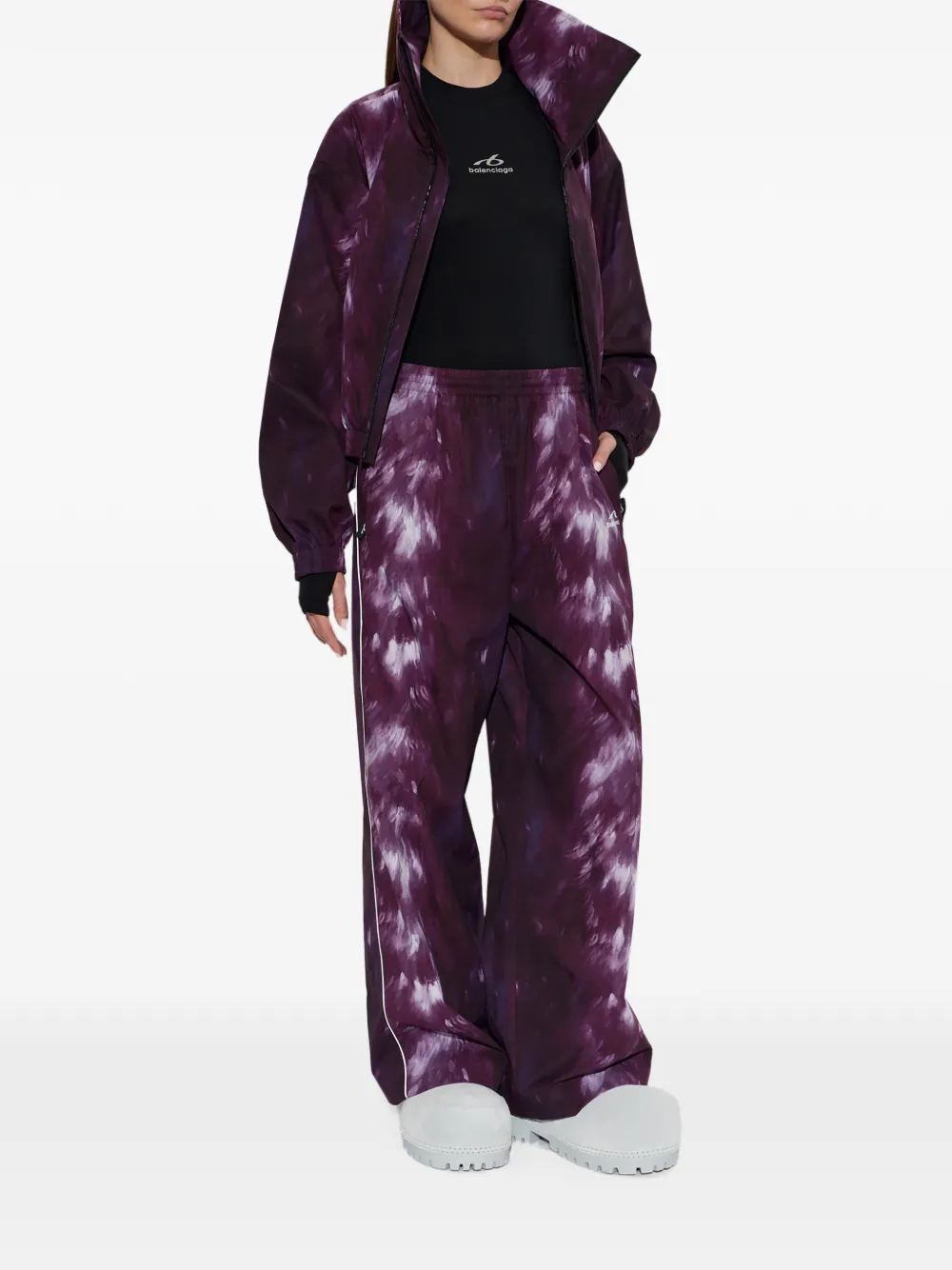 Balenciaga Trainingsbroek met logoprint Paars