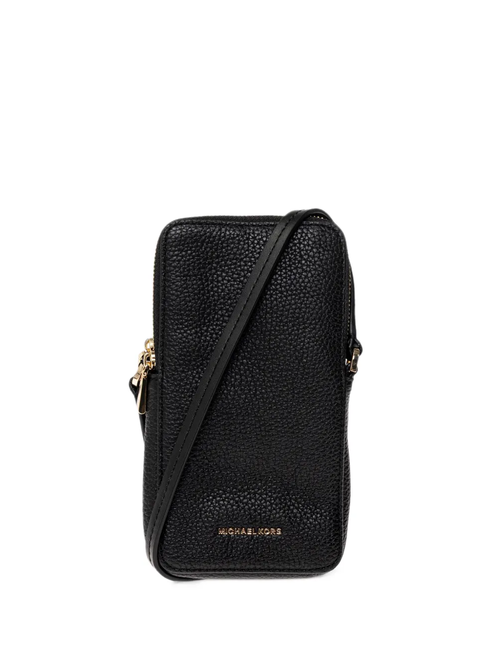 Michael Michael Kors Jet Set small pebbled leather smartphone crossbody bag - Schwarz