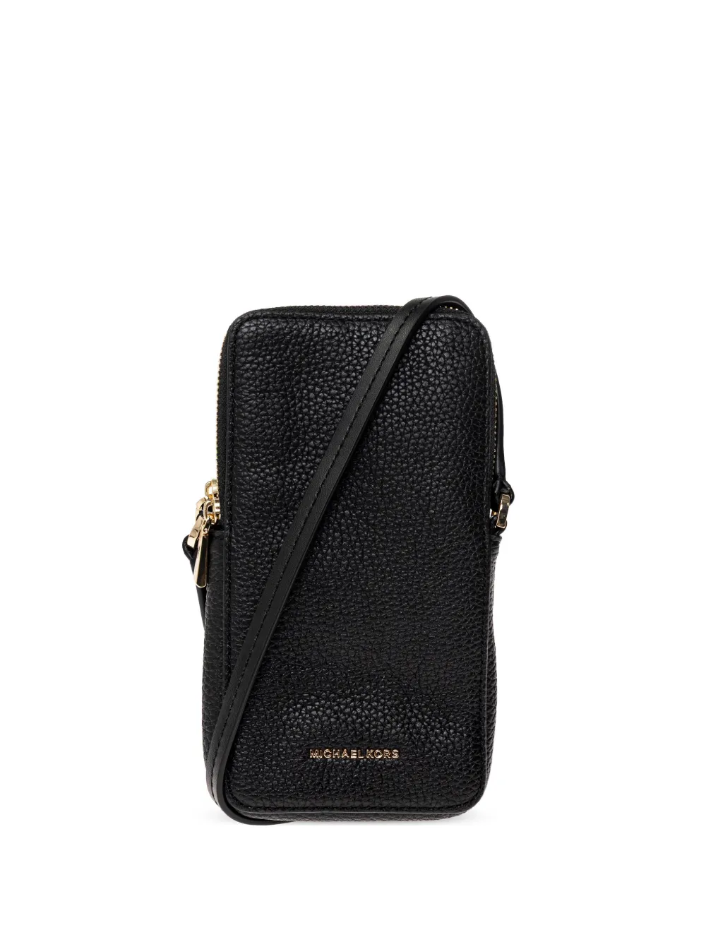 Michael Michael Kors Jet Set small pebbled leather smartphone crossbody bag - Nero