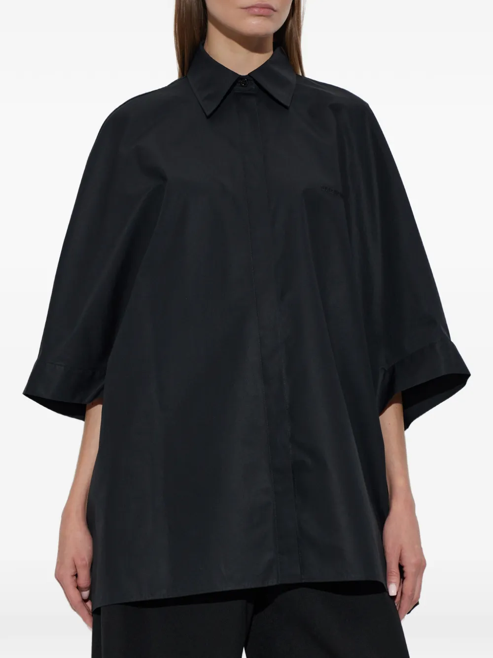 Balenciaga Blouse met korte mouwen Zwart