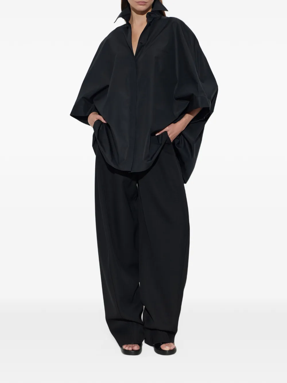 Balenciaga oversize short-sleeve shirt - Noir Balenciaga oversize short-sleeve shirt - Noir