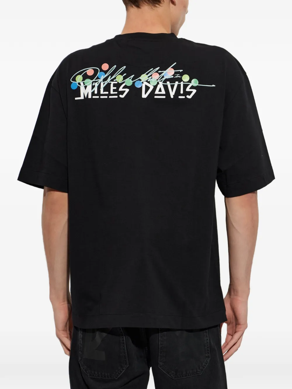 Off-White Miles Davis T-shirt met print Zwart