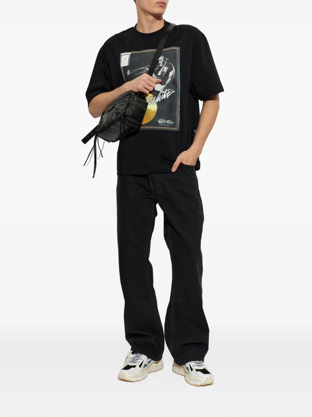 Off-White Miles Davis T-shirt met print Zwart