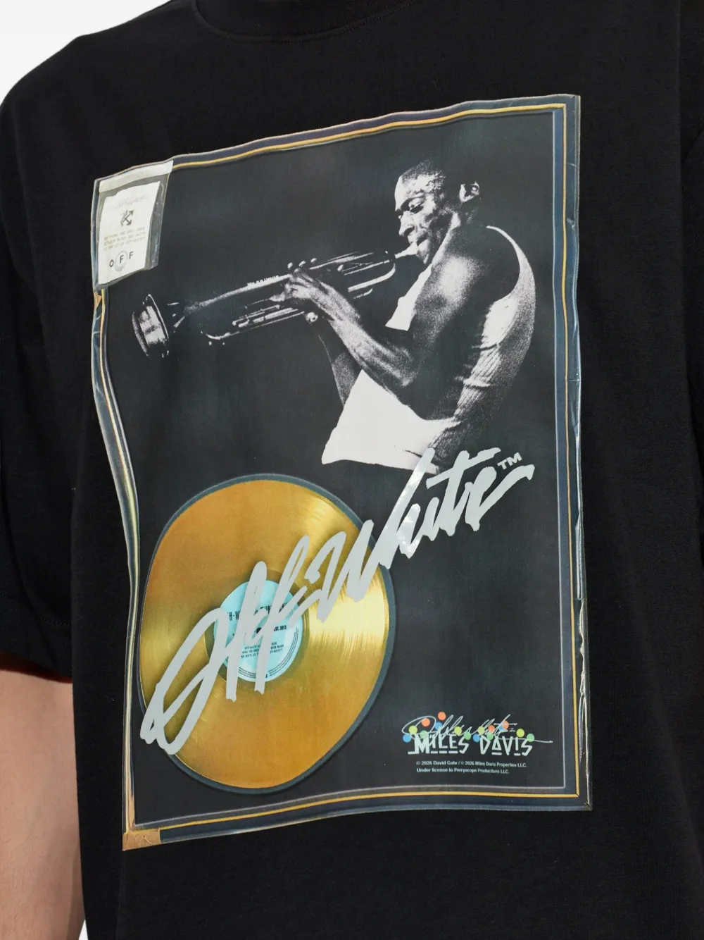 Off-White Miles Davis T-shirt met print Zwart