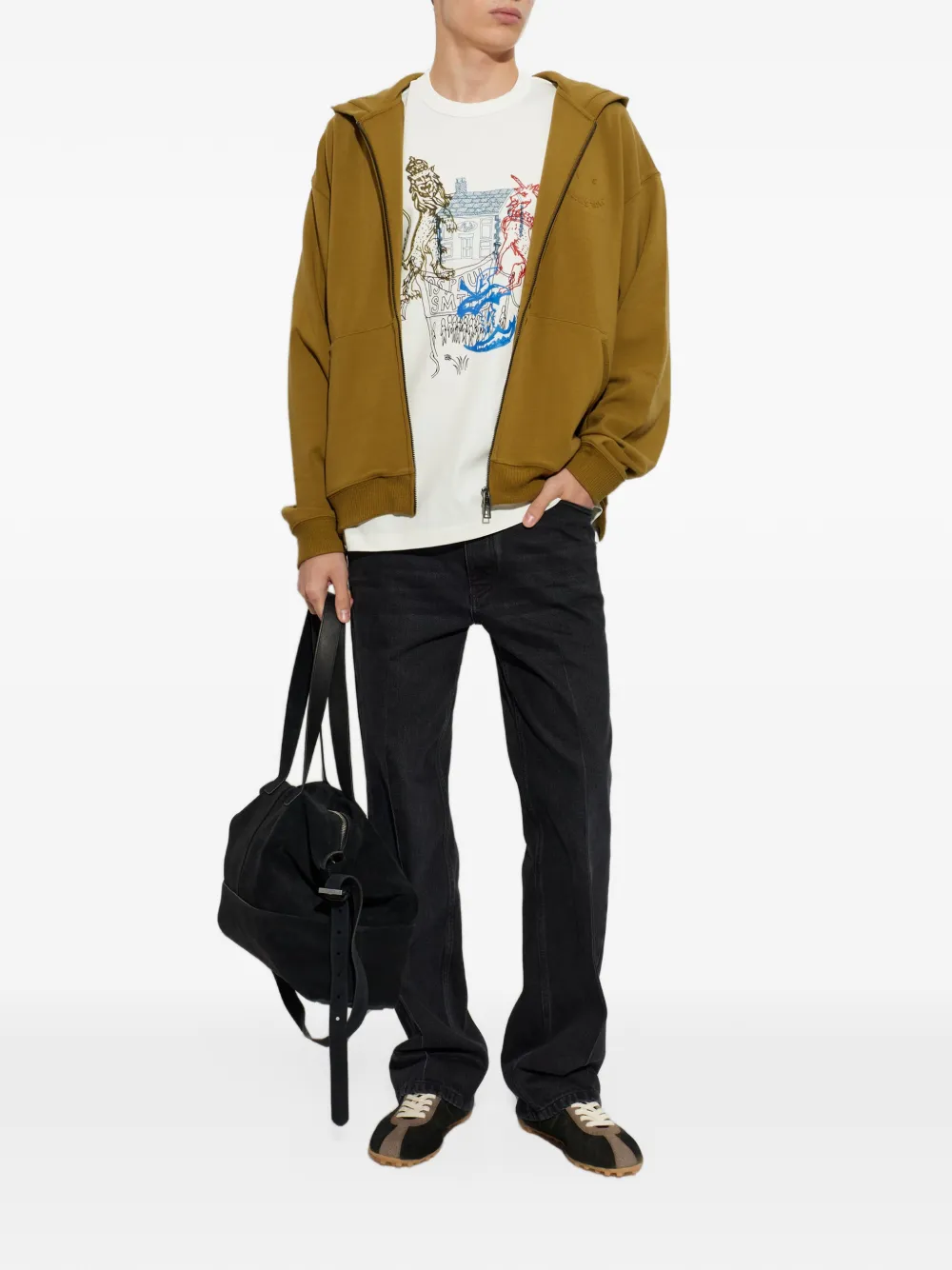PS Paul Smith Hoodie met geborduurd logo Bruin
