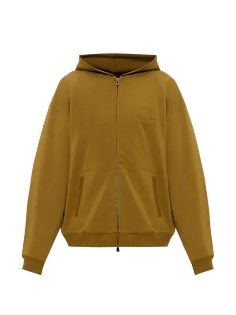 PS Paul Smith logo-embroidered zip-up hoodie