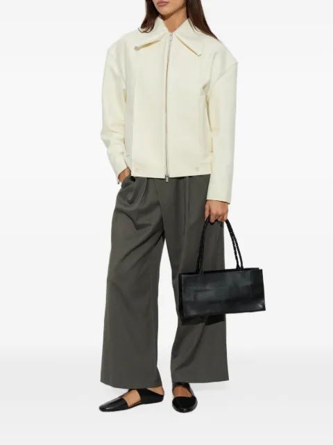 Issey Miyake Shell zip-up panelled jacket