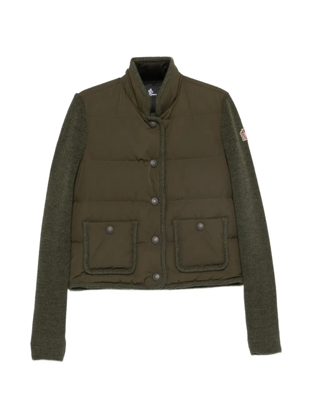 Moncler Grenoble quilted panelled jacket Groen