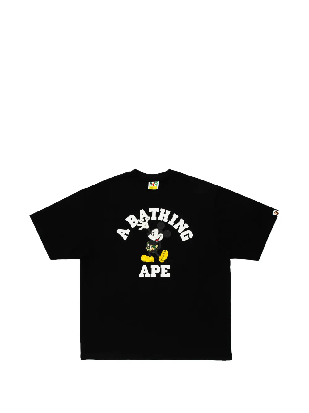 A BATHING APE x Disney Mickey Mouse relaxed-fit T-shirt Zwart