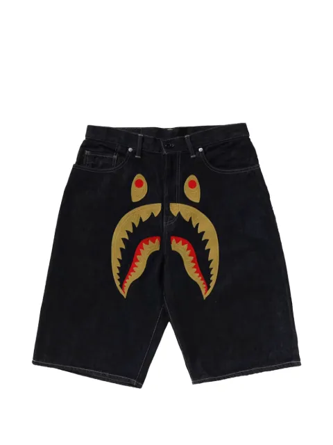 A BATHING APE® Shark denim shorts