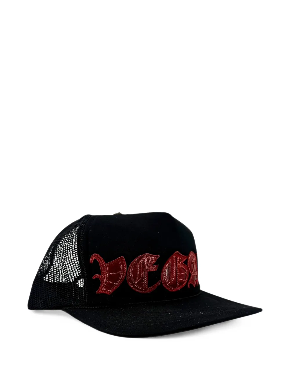 Chrome Hearts Vegas patch trucker hat Zwart