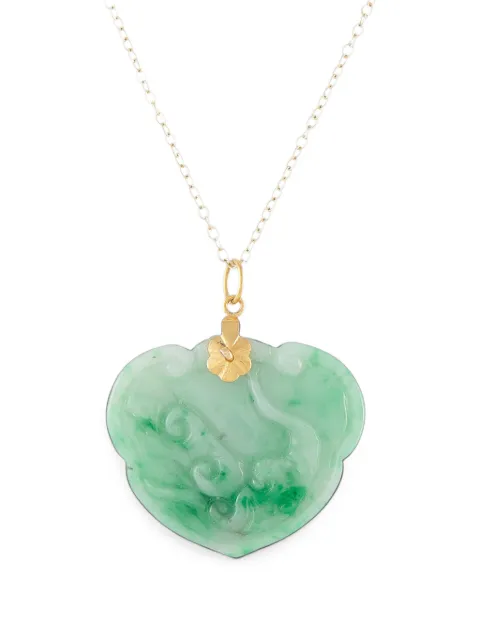 LB Exclusive carved jade necklace