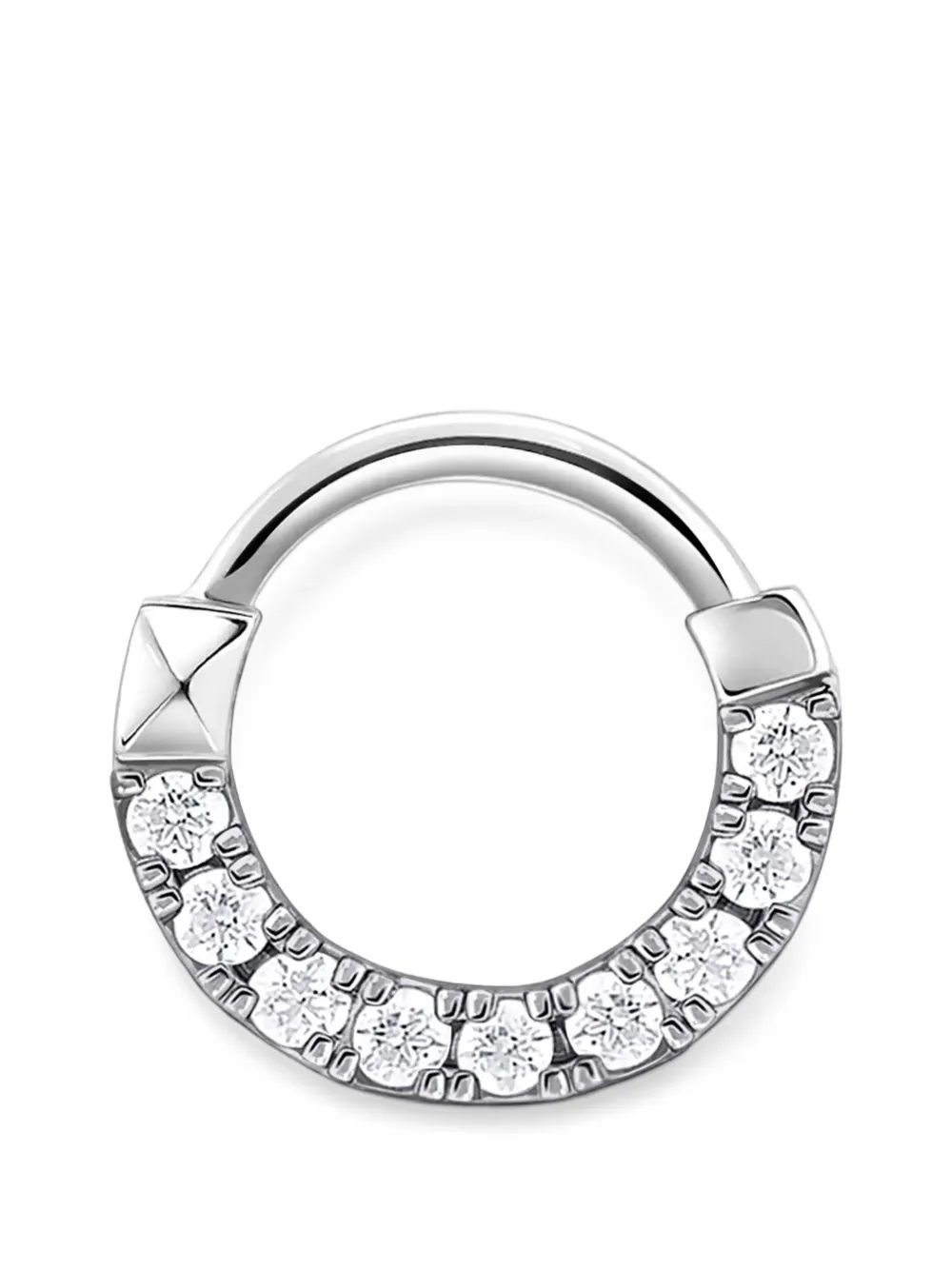 SABOTEUR embellished diamond earrings - Silber