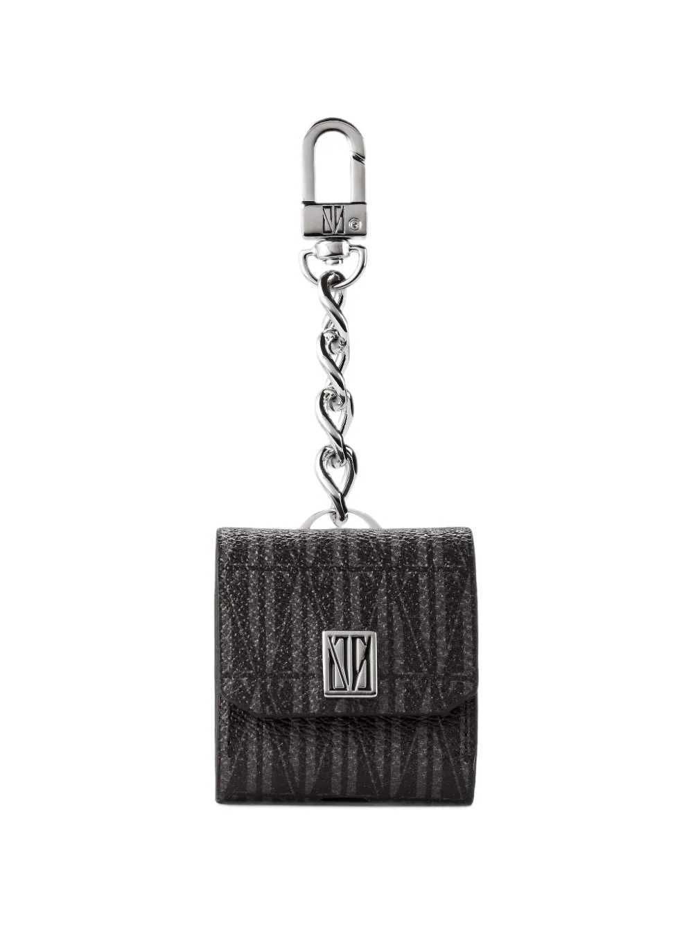 SABOTEUR standard monogram canvas AirPods case - Nero