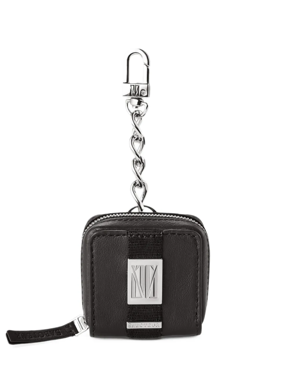 SABOTEUR logo-plaque chain-link wallet - Schwarz