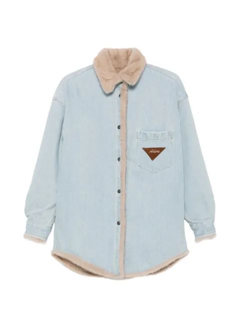 Ava Adore faux-fur trim denim jacket