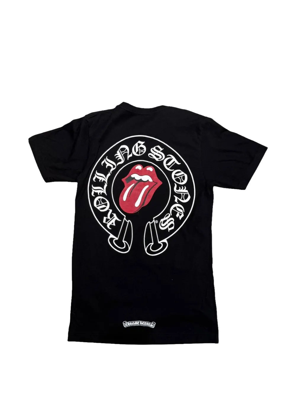 Chrome Hearts Rolling Stones Horseshoe T-shirt Zwart